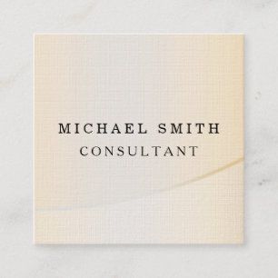 Personalized Custom Elegant Modern Plain Metal Square Business Card