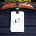 Personalized Custom Elegant Script Minimalist Luggage Tag<br><div class="desc">An elegant minimalist style luggage tag to help identify your belongings. Great for attaching to your luggage,  laptop bag,  golf bag,  carry-on,  and backpack. This product also makes a lovely gift for birthdays,  graduations,  bridal showers,  weddings,  and more.</div>