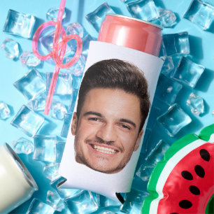 Personalized Custom Face Seltzer Can Cooler