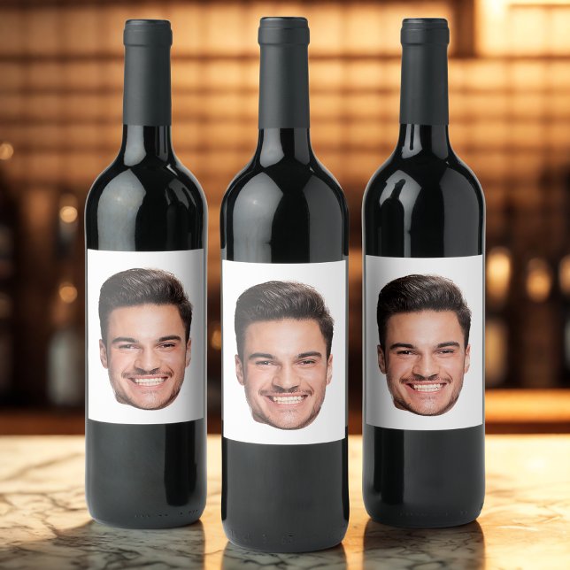 Personalized Custom Face Wine Label (Creator Uploaded)