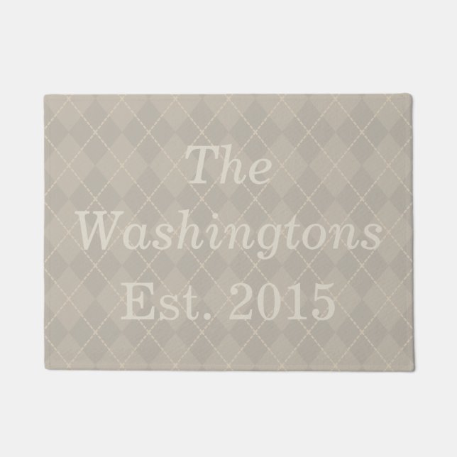 Personalized Custom Family Name Doormat (Front)
