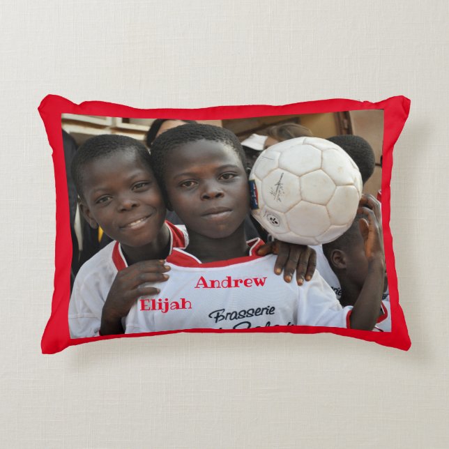 Personalized Custom Family Photo Accent Pillow (Front)