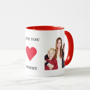 Personalized Custom Family Photo Love You Mommy Mug