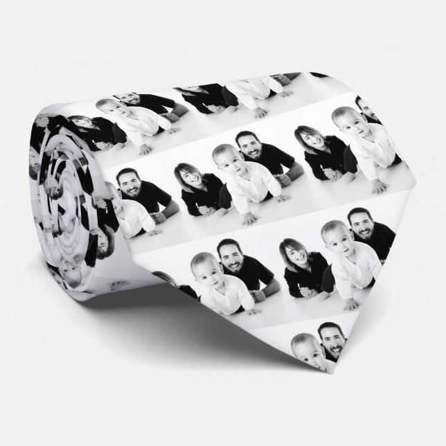 Personalized Custom Family Photo Tie (Rolled)