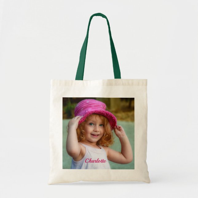 Personalized Custom Family Photo Tote Bag (Front)