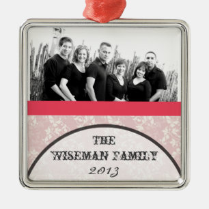 Personalized Custom Floral Flower PHOTO Ornament