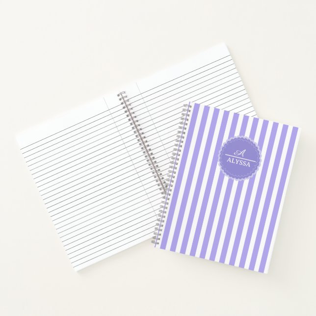 Personalized Custom Floral Name Notebook  (Inside)