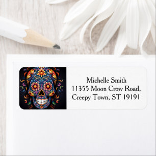 Personalized Custom Floral Sugar Skull Halloween L