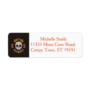 Personalized Custom Floral Sugar Skull Halloween L