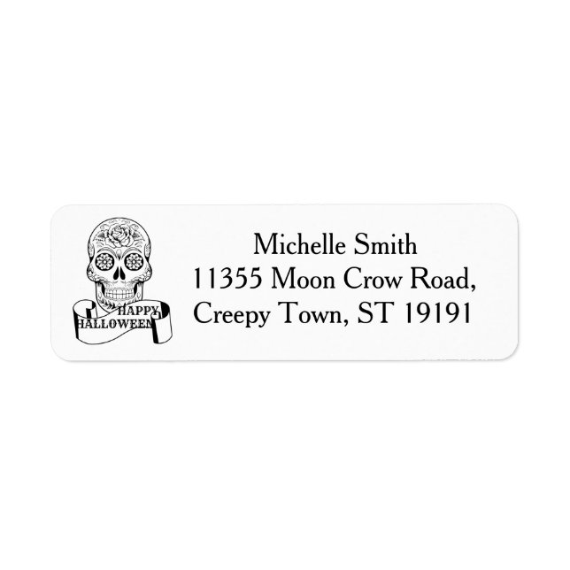 Personalized Custom Floral Sugar Skull Halloween L (Front)
