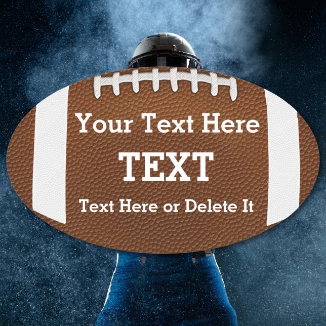 Personalized Custom Football Stickers Your TEXT (Personalized football stickers. Football favor bags, football decorations, cheap football favors.)