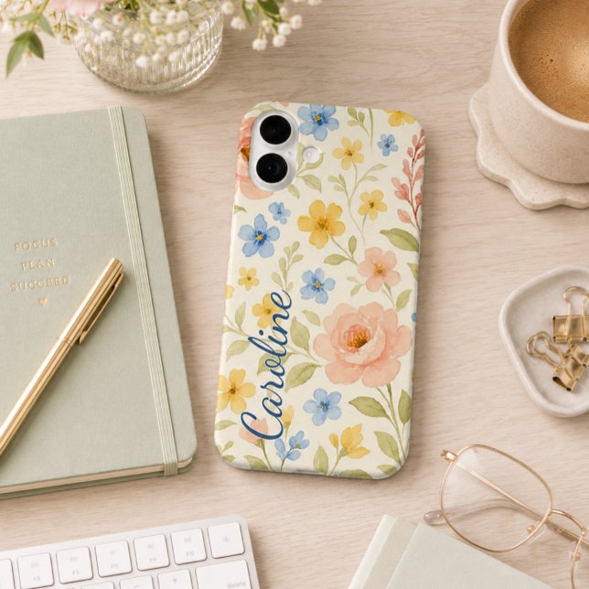 Personalized Custom Fun Classy Floral Art Pattern Case-Mate iPhone Case (Creator Uploaded)