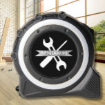Personalized Custom Gift Name Black Silver 1<br><div class="desc">What better to encourage and inspire Dad in all his many tasks for the family, then this wonderful stylish tape measure in black, white and silver with his name. Makes a great (and functional) gift for many occasions -- from Father's Day to Christmas to Birthdays -- and all in between....</div>