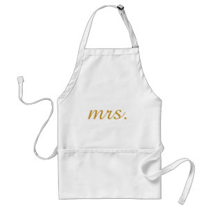 Personalized Custom Gold Foil Mrs Standard Apron