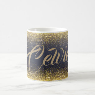 Personalized Custom Gold Glitter   Classic Mug