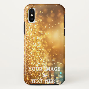 Personalized Custom Gold Glitter Your Own Photo Case-Mate iPhone Case
