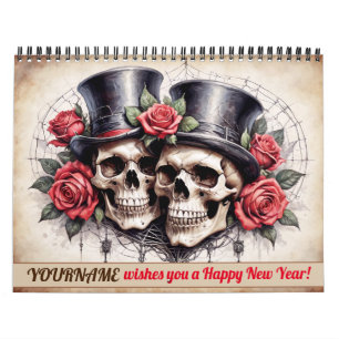 Personalized Custom Gothic Horror 2025 Calendar
