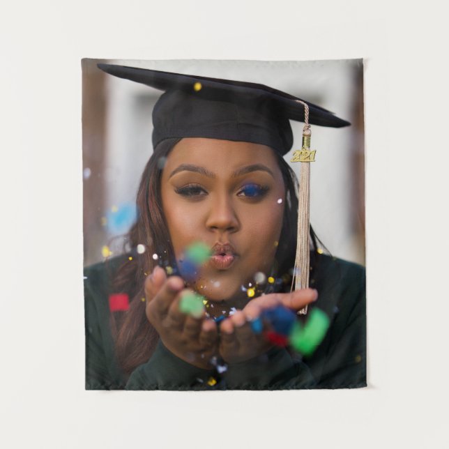 Personalized Custom Graduation Photo Tapestry (Front)