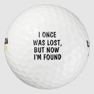 Personalized custom groomsman I once was lost Golf Balls