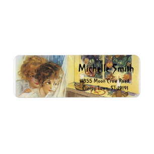 Personalized Custom Halloween Crow with Moon