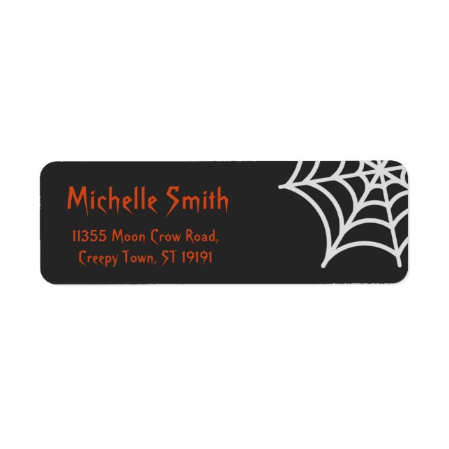 Personalized Custom Halloween Crow with Moon Label (Front)