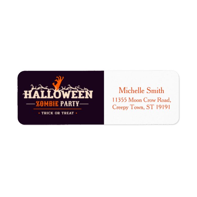 Personalized Custom Halloween Label (Front)