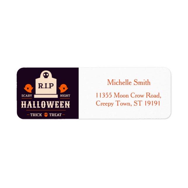 Personalized Custom Halloween Label (Front)