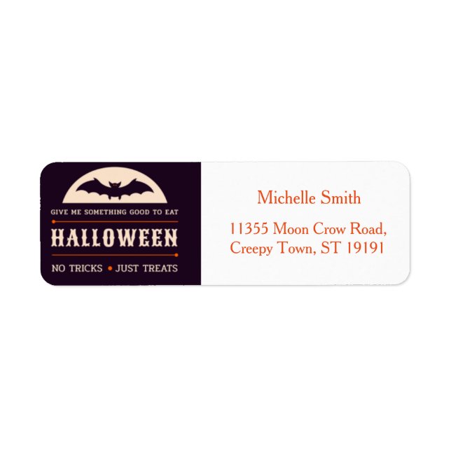 Personalized Custom Halloween Label (Front)