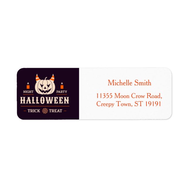 Personalized Custom Halloween Label (Front)