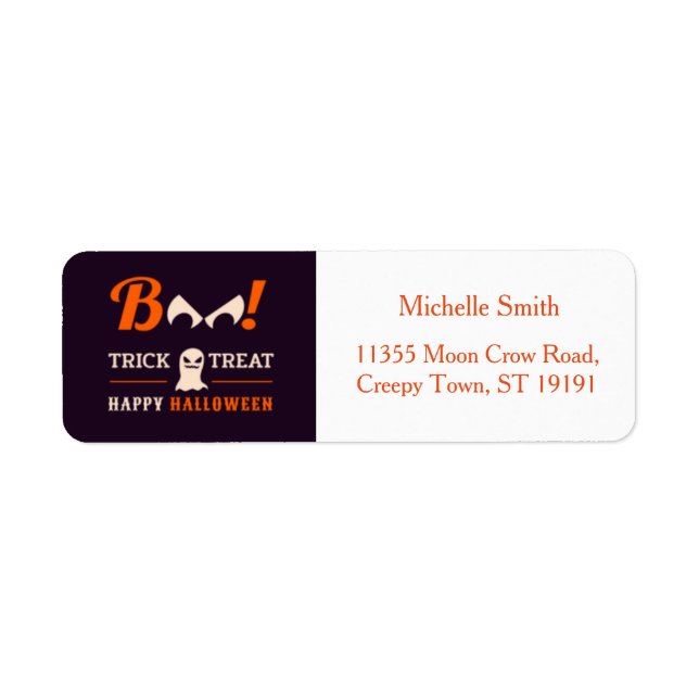 Personalized Custom Halloween Label (Front)