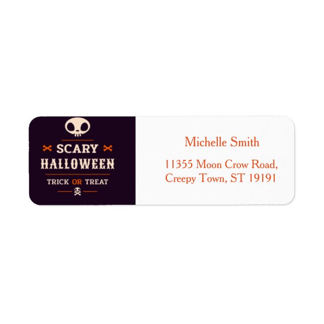 Personalized Custom Halloween Label (Front)