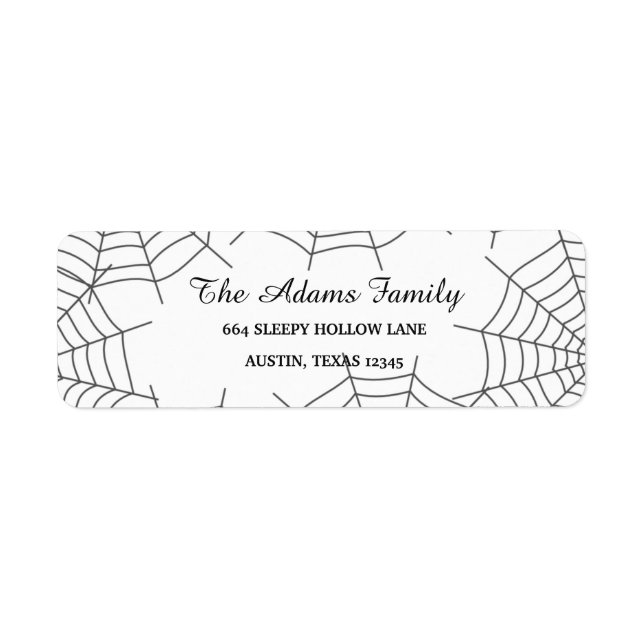 Personalized Custom Halloween Spiderweb (Front)