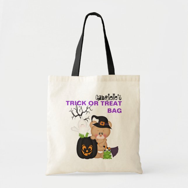 Personalized Custom Halloween Trick or Treat Bag (Front)