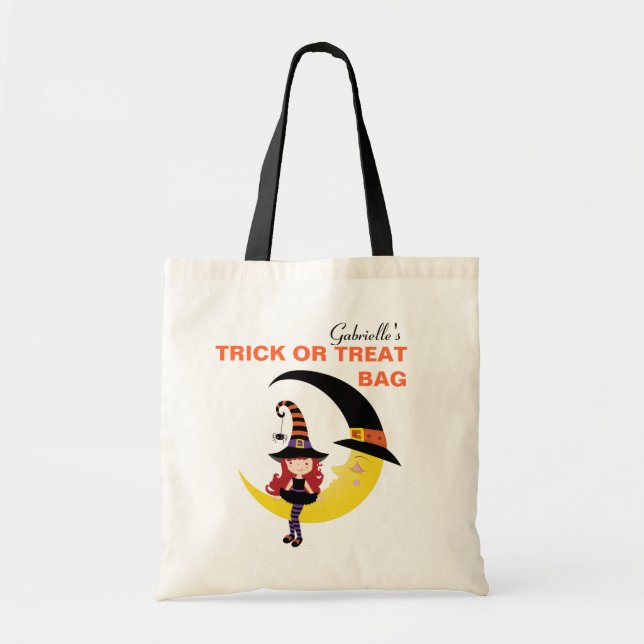 Personalized Custom Halloween Trick or Treat Bag (Front)