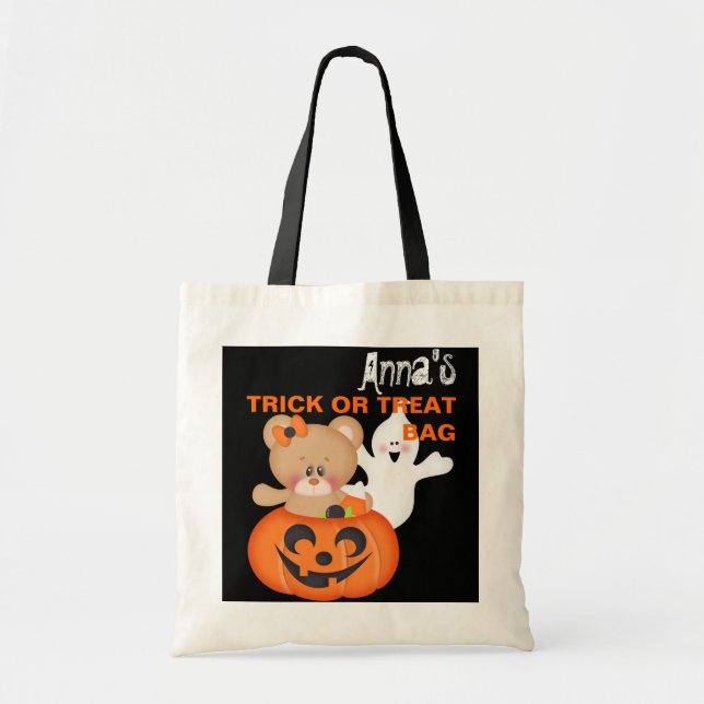 Personalized Custom Halloween Trick or Treat Bag (Front)