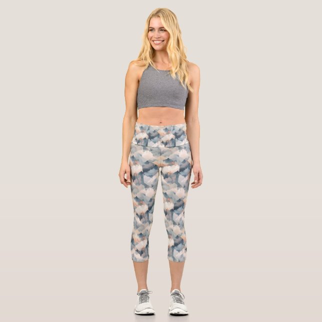 Personalized Custom High Waisted Yoga Capris (Front)