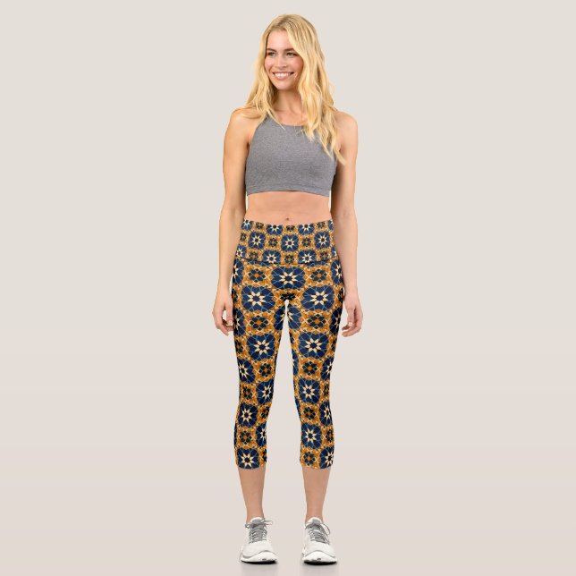 Personalized Custom High Waisted Yoga Capris (Front)