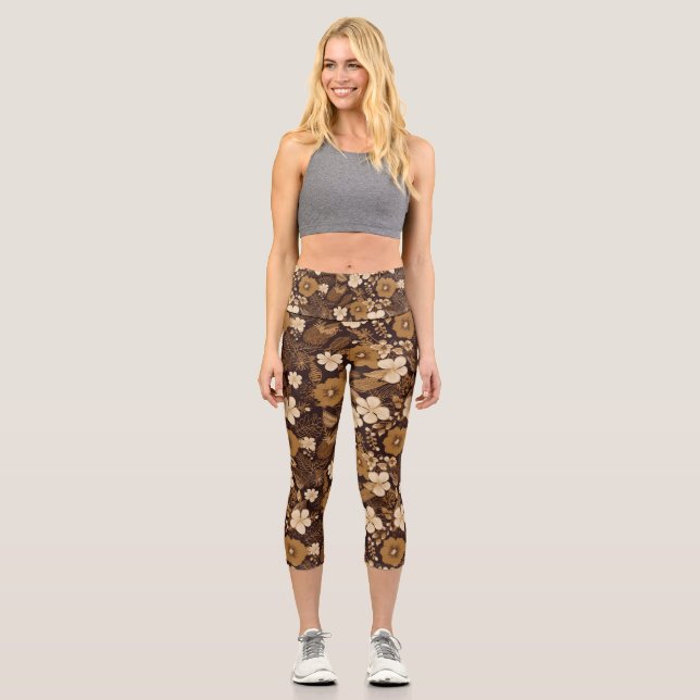 Personalized Custom High Waisted Yoga Capris (Front)
