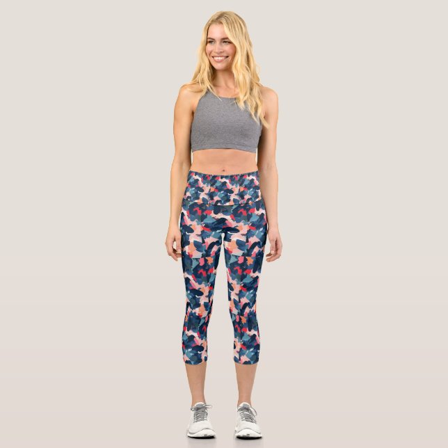 Personalized Custom High Waisted Yoga Capris (Front)