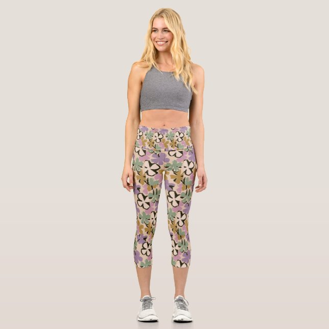 Personalized Custom High Waisted Yoga Capris (Front)