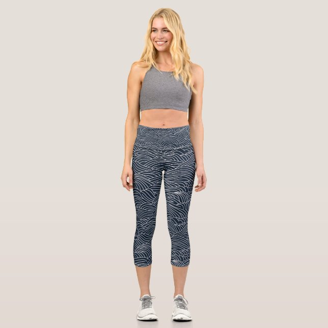 Personalized Custom High Waisted Yoga Capris (Front)