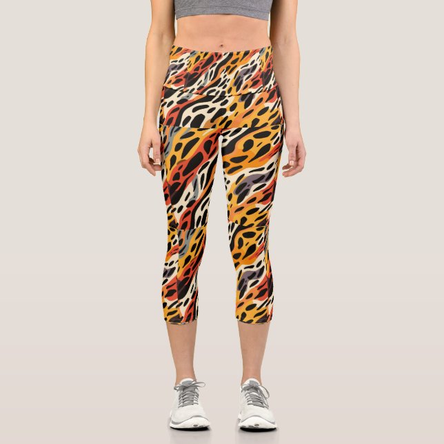 Personalized Custom High Waisted Yoga Capris (Front)