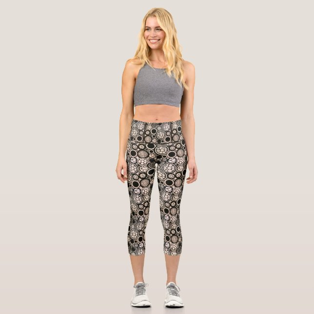 Personalized Custom High Waisted Yoga Capris (Front)
