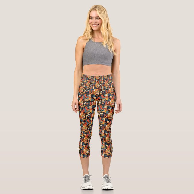 Personalized Custom High Waisted Yoga Capris (Front)