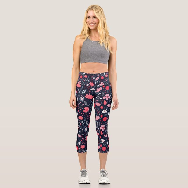 Personalized Custom High Waisted Yoga Capris (Front)