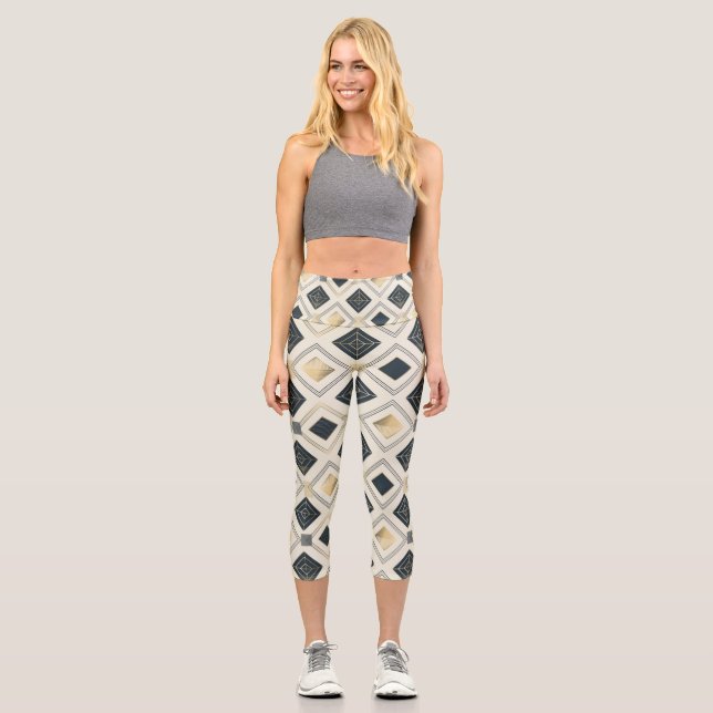Personalized Custom High Waisted Yoga Capris (Front)