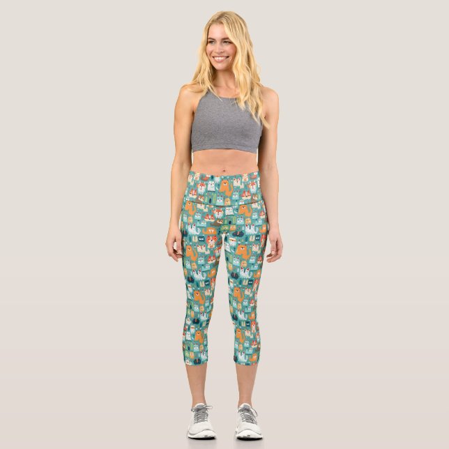 Personalized Custom High Waisted Yoga Capris (Front)