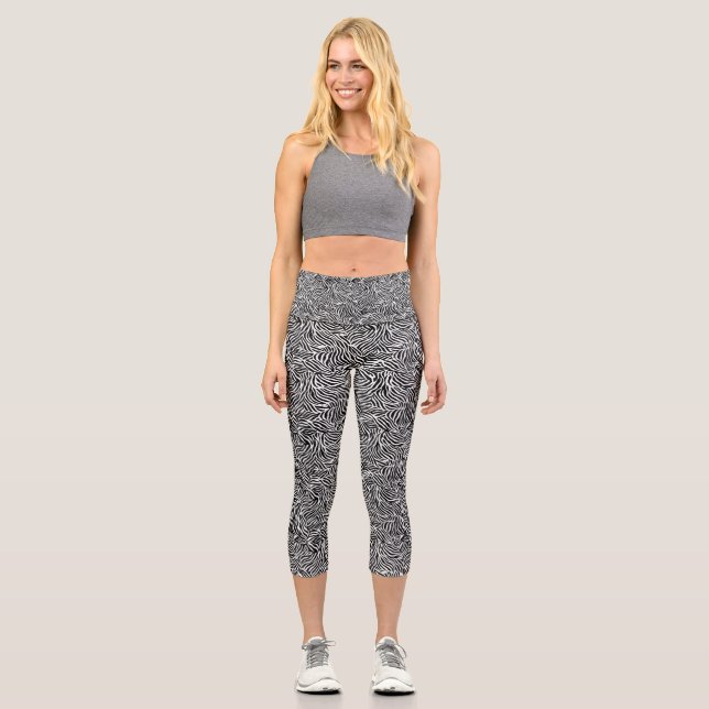 Personalized Custom High Waisted Yoga Capris (Front)