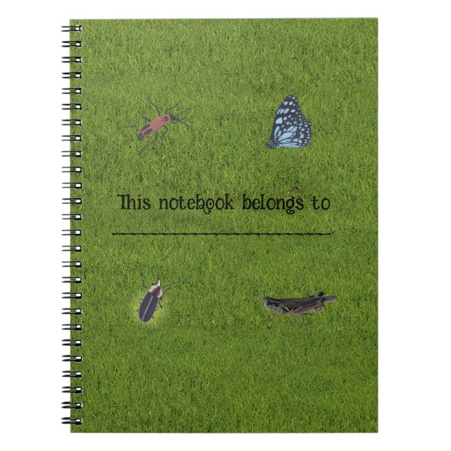 Personalized, Custom Insects Notebooks (Front)