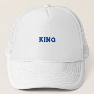 Personalized Custom King Text name White Colour Trucker Hat